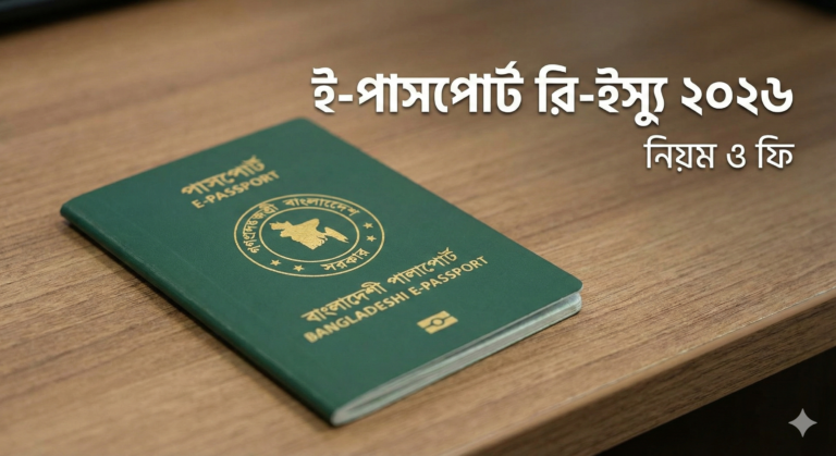 ​E passport Re-Issue Rules 2026 bd