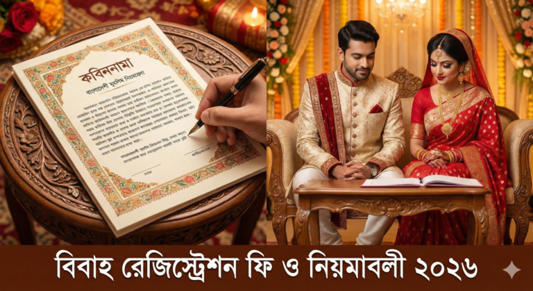 Marriage Registration Fees BD 2026