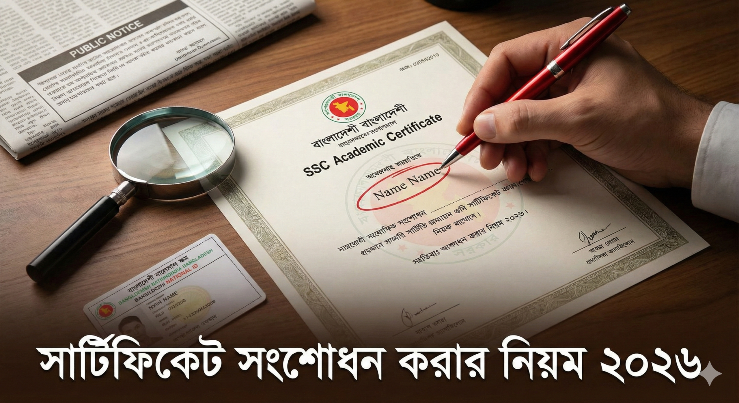 SSC/HSC Certificate Name Correction Rules 2026