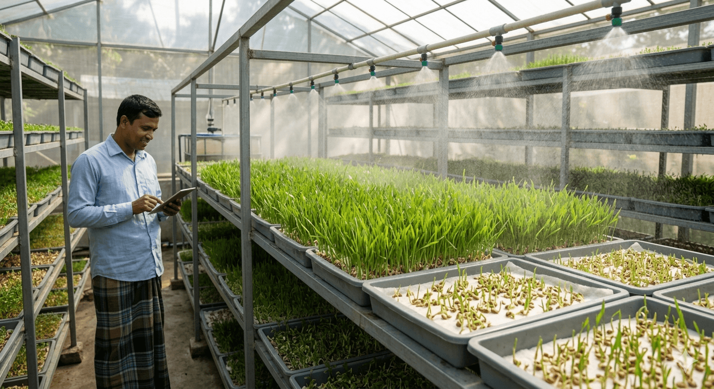 hydroponic grass farming bd