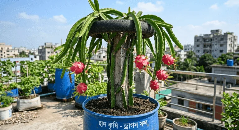 roof dragon fruit farming