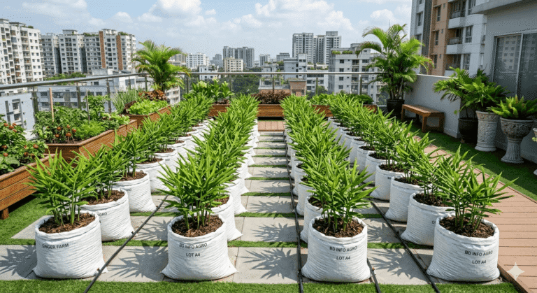 Ginger Farming in Sacks