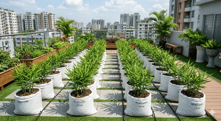Ginger Farming in Sacks