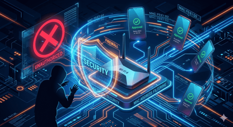 wifi mac filtering to prevent password theft