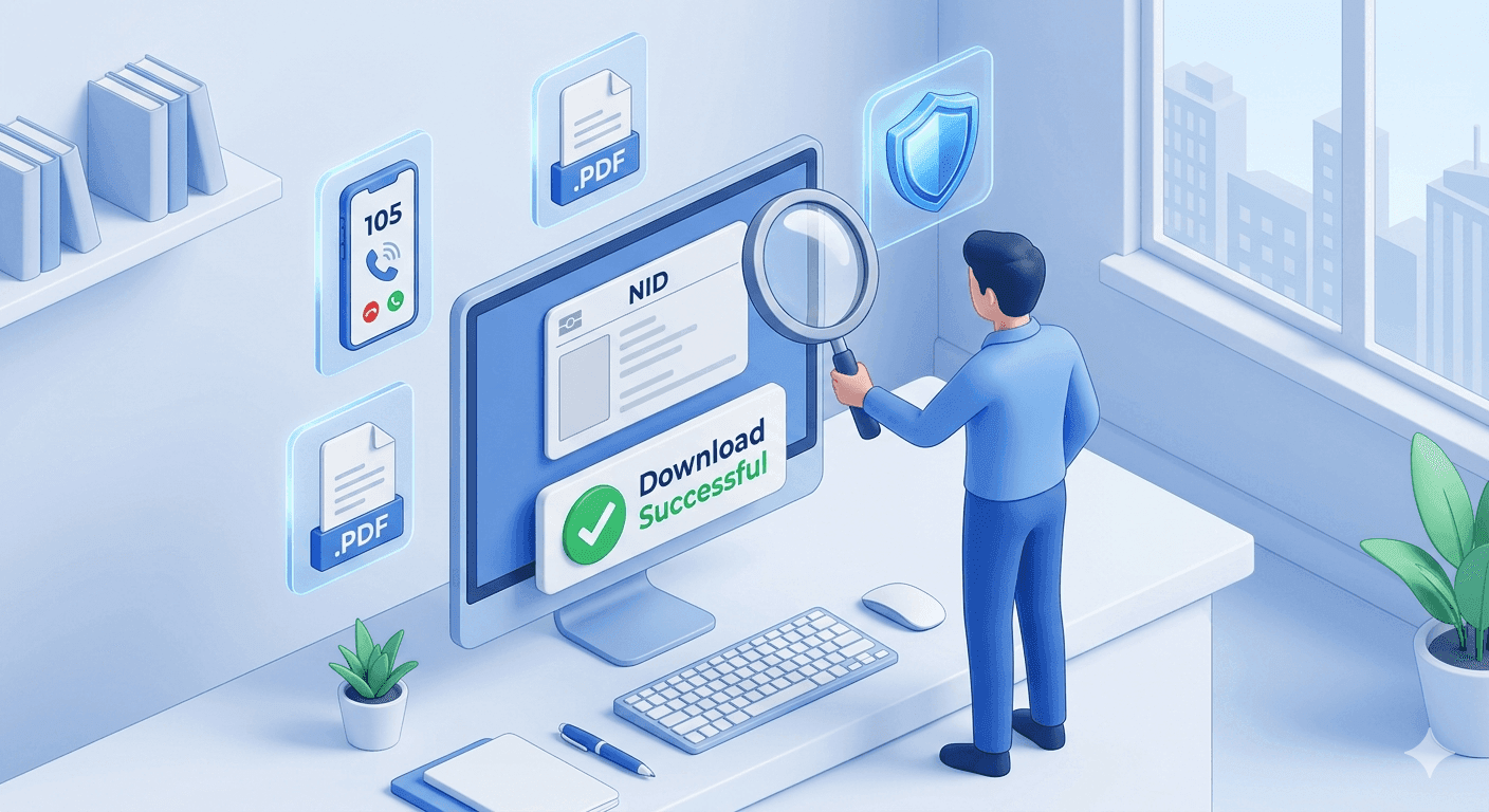 lost nid card download without form number