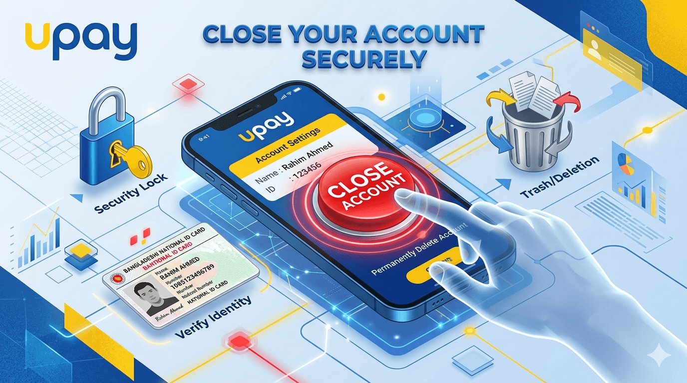 upay account delete or close
